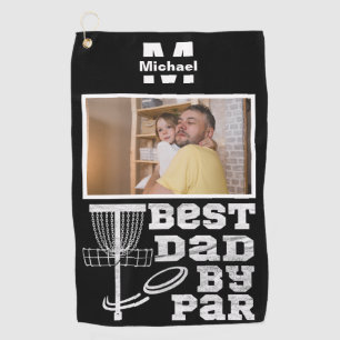 best dad by par disc golf frisbee Custom Photo Towel