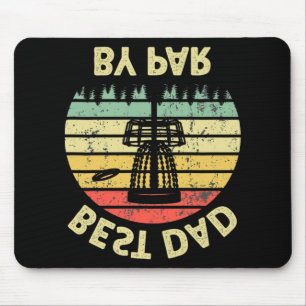 Best Dad By Par Disc Golf Golfer Player Funny Fath Mouse Pad