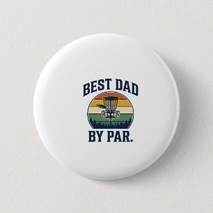 Best Dad By Par Disc Golf Vintage Sunset Design_1 6 Cm Round Badge