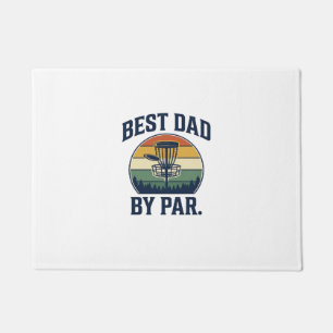 Best Dad By Par Disc Golf Vintage Sunset Design_1 Doormat