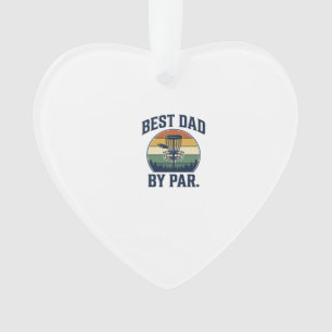 Best Dad By Par Disc Golf Vintage Sunset Design_1 Ornament