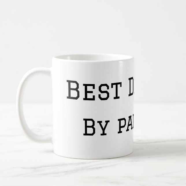Best dad by par dog pet photo modern simple.  coffee mug (Left)