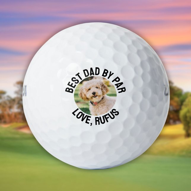 Best Dad By Par Dog Photo Golf Balls (Best Dad By Par Dog Photo Golf Balls)