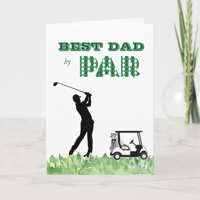 Best Dad by Par Father's Day Card (Front)