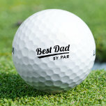 Best Dad By Par Father's Day Gift Black Golf Balls<br><div class="desc">A stylish set of golf balls featuring the words 'Best Dad By Par' in retro style typography. Perfect for Father's Day, holidays, birthdays or as an everyday gift for a golf-loving Dad! Colours: black and white. Different sized packs are available from the top brands, including Titleist, Wilson, Callaway, Bridgestone and...</div>