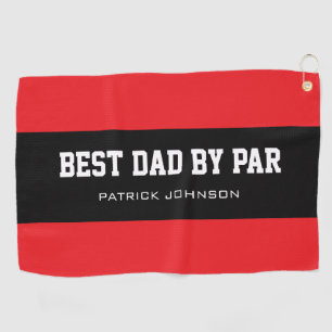 Best dad by par fathers day gift golf towel