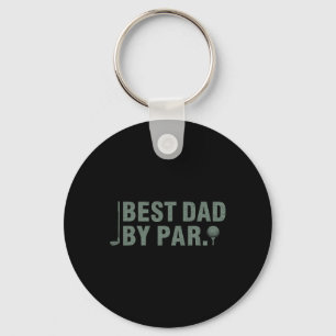 Best Dad By Par Father's Day Golfing Birthday Gift Key Ring