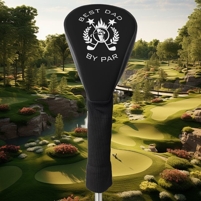 Best Dad by Par Father's Gift  Golf  Head Cover (Creator Uploaded)