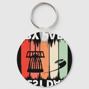 Best Dad By Par Funny Disc Golf Frisbee Golfer Fat Key Ring