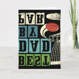Best Dad By Par - Funny Disc Golf Player Flying Di Card