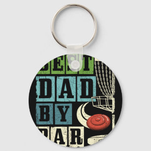 Best Dad By Par - Funny Disc Golf Player Flying Di Key Ring