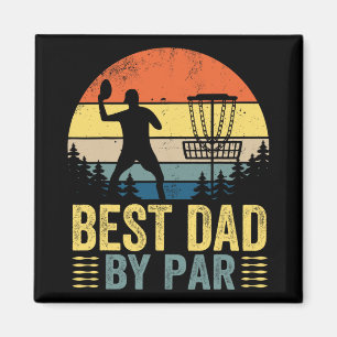 Best Dad By Par Funny Vintage Disc Golf Lovers Dad Magnet