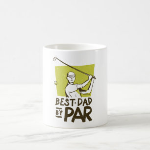 Best dad by par gift for Golf fan Coffee Mug