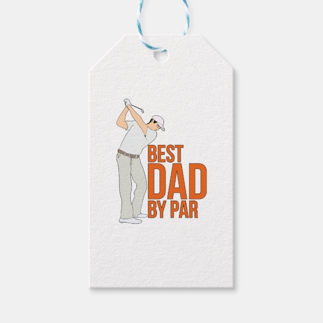 Best Dad By Par Gift Tags (Front)
