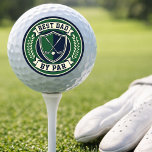 Best Dad by Par Golf Ball Funny Golf Gift for Dad<br><div class="desc">On a quiet morning at the golf course, the sun rises over perfectly trimmed greens as a proud dad lines up his shot. The gentle tap of the club sends the ball rolling straight toward the hole—smooth, confident, and right on par. That moment of calm victory inspired this elegant “Best...</div>