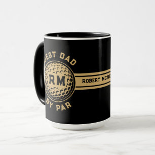 Best Dad By Par Golf Ball Personalized  Mug