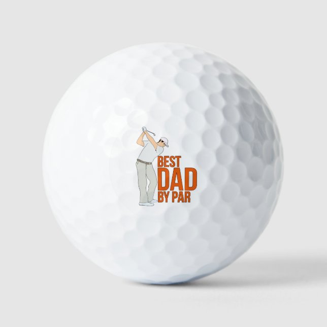 Best Dad By Par Golf Balls (Front)