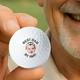 Best Dad By Par Golf Balls, Custom Face Photo Golf Balls