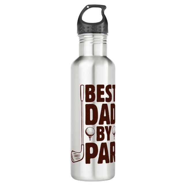 Best Dad By Par Golf Dad 710 Ml Water Bottle (Front)
