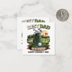 Best Dad By Par Golf Dad Funny Card