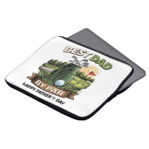 Best Dad By Par Golf Dad Funny Laptop Sleeve
