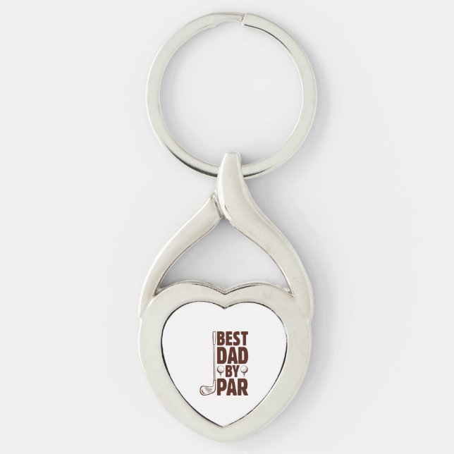 Best Dad By Par Golf Dad Key Ring (Front)