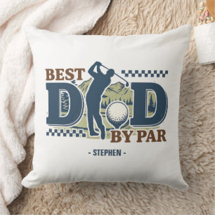 Best Dad By Par – Golf Dad Silhouette Design Cushion