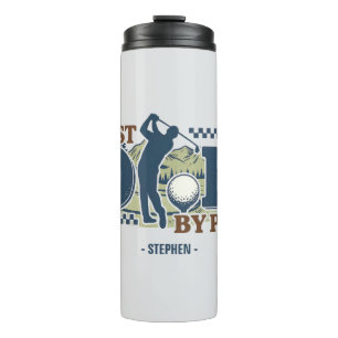 Best Dad By Par – Golf Dad Silhouette Design Thermal Tumbler