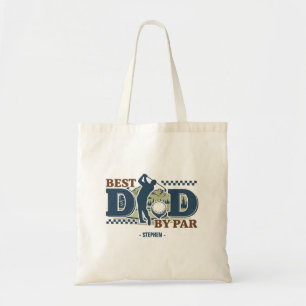 Best Dad By Par – Golf Dad Silhouette Design Tote Bag