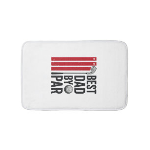 Best Dad By Par Golf Dad Vintage Design_1 Bath Mat