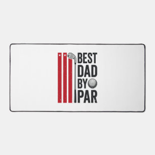 Best Dad By Par Golf Dad Vintage Design_1 Desk Mat