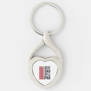 Best Dad By Par Golf Dad Vintage Design_1 Key Ring