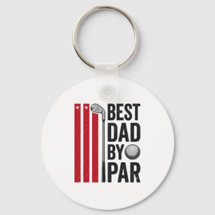 Best Dad By Par Golf Dad Vintage Design_1 Key Ring