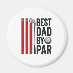 Best Dad By Par Golf Dad Vintage Design_1 Magnet