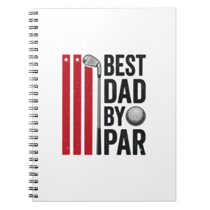 Best Dad By Par Golf Dad Vintage Design_1 Notebook