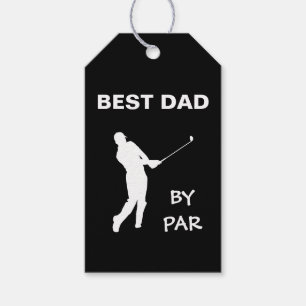 Best Dad By Par Golf Daddy Golfer Pun Father's Day Gift Tags