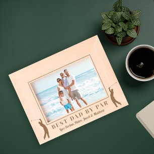 best dad by par golf etched frames
