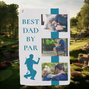Best Dad by Par Golf Father  Photo Gift Golf Towel