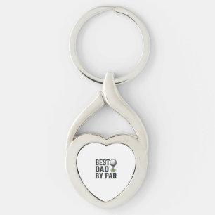 Best Dad By Par Golf Fathers Day Vintage Design_1 Key Ring
