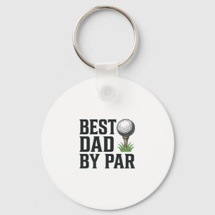 Best Dad By Par Golf Fathers Day Vintage Design_1 Key Ring