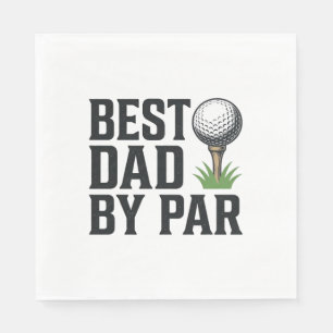 Best Dad By Par Golf Fathers Day Vintage Design_1 Napkin