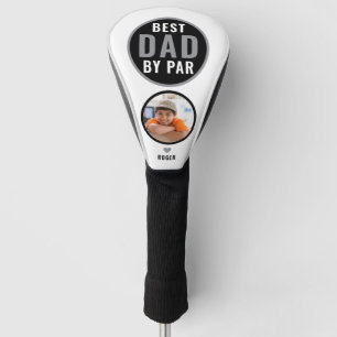 Best Dad By Par Golf Gift Custom Name Photo Head Cover