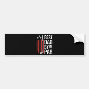 Best Dad By Par Golf Humour Bumper Sticker