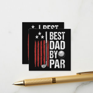Best Dad By Par Golf Humour Enclosure Card
