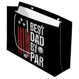 Best Dad By Par Golf Humour Large Gift Bag