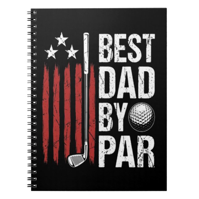 Best Dad By Par Golf Humour Notebook (Front)