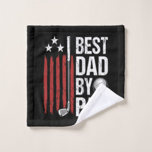 Best Dad By Par Golf Humour Wash Cloth