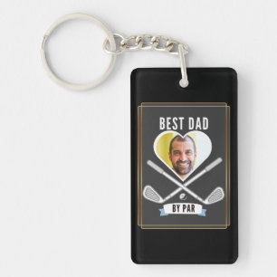  Best Dad by Par Golf Lover Acrylic Keychain