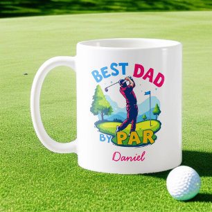 Best Dad By Par   Golf Lover Father's Day Coffee Mug