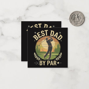 Best Dad By Par Golf Sunset Vintage Card